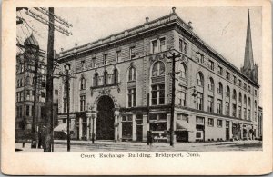 Vtg Bridgeport Connecticut CT Court Exchange Building 1905 UDB Postcard