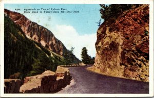 Vtg Sylvan Pass Approach Cody Road Yellowstone National Park Wyoming WY Postcard