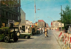 Postcard Allied Check Point Charlie Berlin Germany