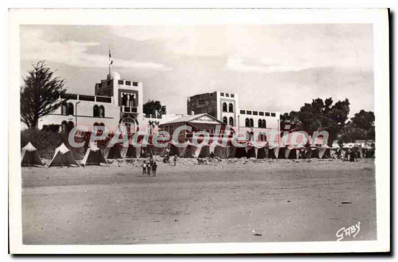 Postcard Old La Tranche Sur Mer Hotel De I'Ocean And The Beach