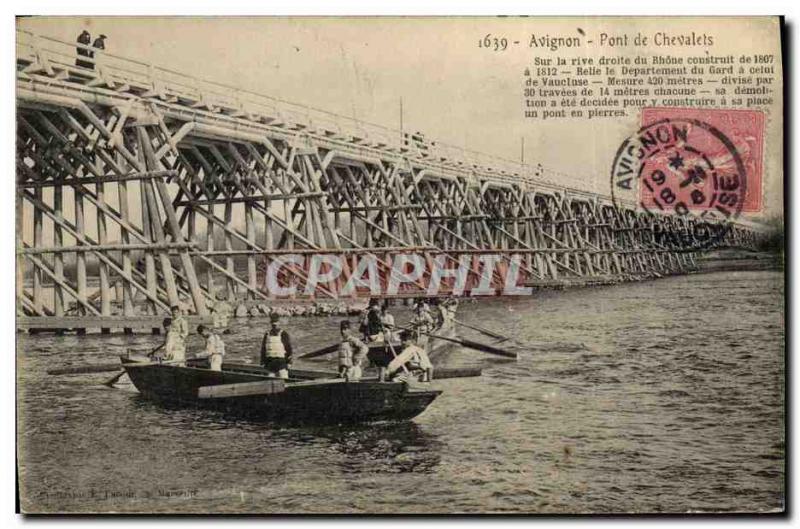 Old Postcard Army Easels Avignon Bridge