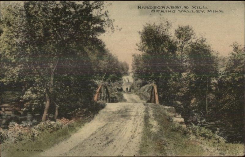 Spring Valley MN Hardscrabble Hill c1910 Postcard EXCELLENT CONDITION