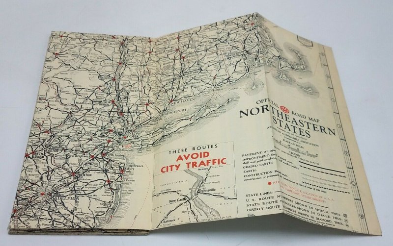 Lot of 3 1939 AAA Official Lithograph Road Maps: North Central, West & Northeast