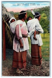 1939 Indian Squaws Great Smoky Mountains National Park Cherokee NC Postcard