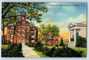 Charlotte North Carolina Postcard Johnson Smith University c1941 Vintage Antique
