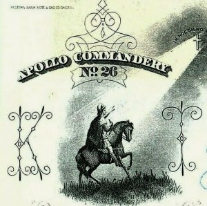 1870's Engraved Knights Templar Apollo Commandery P153