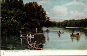 Dallas Texas On Exall Lake Vintage Postcard C058
