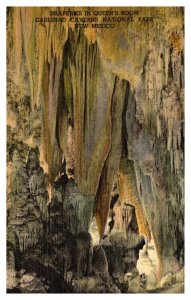 Vintage 1940s Postcard Draperies In Queen's Room Carlsband Caverns New Mexico