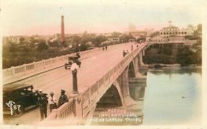 1944 Puente International Bridge Laredo Mexico RPPC Hand Tint 7617 Nurvo