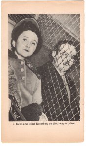 Julius and Ethel Rosenberg to Prison, Guard, Vintage 1953 Magazibe Article