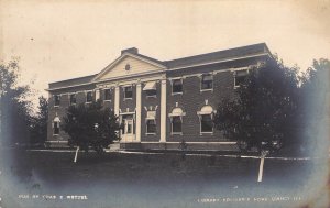 RPPC, Real Photo, Library, Soldiers Home, Quincy, IL, Old Post Card