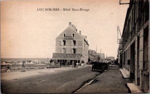 France Luc Sur Mer Hotel Beau Rivage Vintage Postcard C015