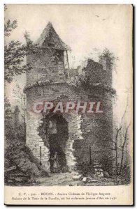 Rouen Postcard Old Old castle of Philip Augustus of the tower ruins of the ma...