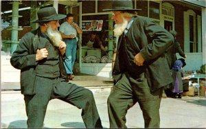 Pennsylvania Greetings From Amish Coutry Amish Gentleman In Conversation