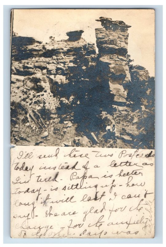 1900-06 RPPC People Rocks Pillar Trinidad, Co. #2 Postcard F150E