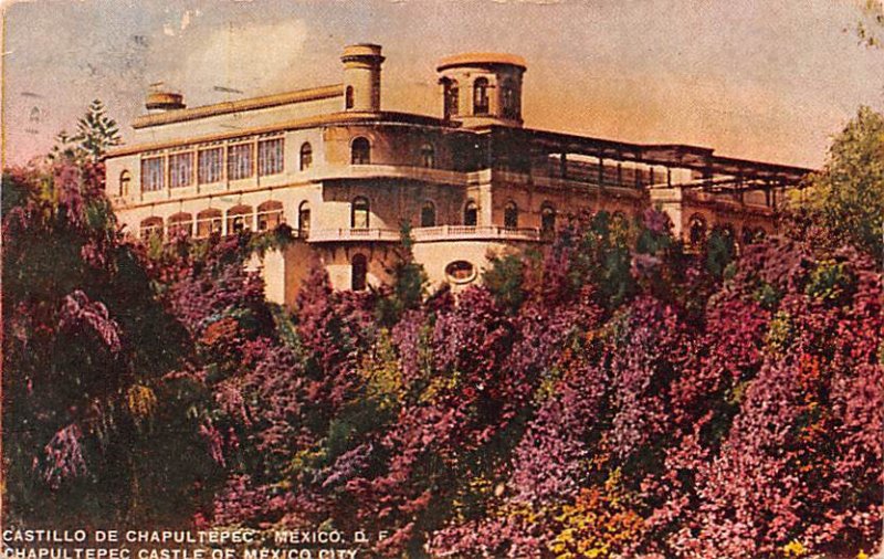 Castillo de Chapultepec Mexico City Mexico Tarjeta Postal 1947 