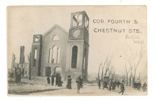 MA - Chelsea. Fire Ruins Apr. 12, 1908. Universalist Church AFTER the Fire