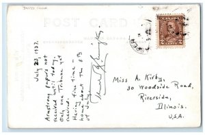1937 Jasper Canada Park Lodge Motel Taylor Posted Vintage RPPC Photo Postcard 