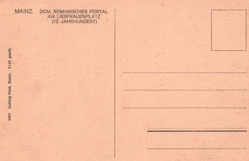 Dom,Romanisches Portal,Mainz,Germany BIN