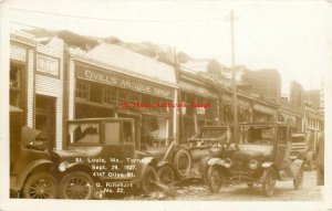 MO, Saint Louis, Missouri, RPPC, Olive Street Tornado Damage, AB Rinehart Photo