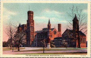 Smithsonian Institution Washington DC Linen Postcard VTG UNP Curteich Vintage 