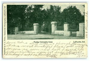 1908 Purdue University Gates Lafayette Indiana Blue Tint 