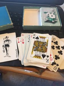 Vintage Double Deck Hamilton Playing Cards- Flowers in Vase
