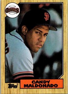 1987 Topps Baseball Card Candy Maldonado San Francisco Giants sk2344