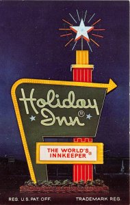 Tulsa Oklahoma 1970s Postcard Holiday Inn West Motel Sign