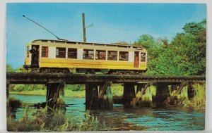East Haven CT Branford Trolley Museum No500 Private Parlor Car Postcard R16