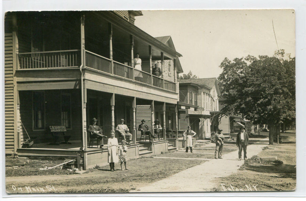 Eaton Hotel on Main Street Eaton New York 1910s RPPC Real Photo