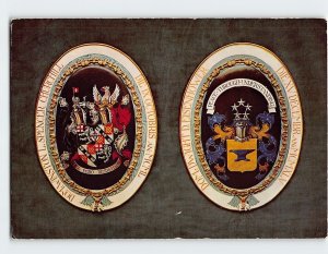 Postcard Churchill's And Eisenhower's Coat Of Arms As Knights, Denmark