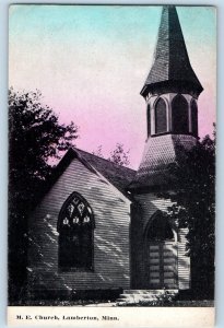 Lamberton Minnesota MN Postcard Methodist Church Exterior Building c1913 Vintage