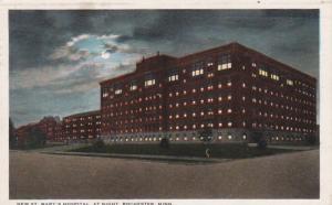 Minnesota Rochester New St Mary's Hospital At Night 1928