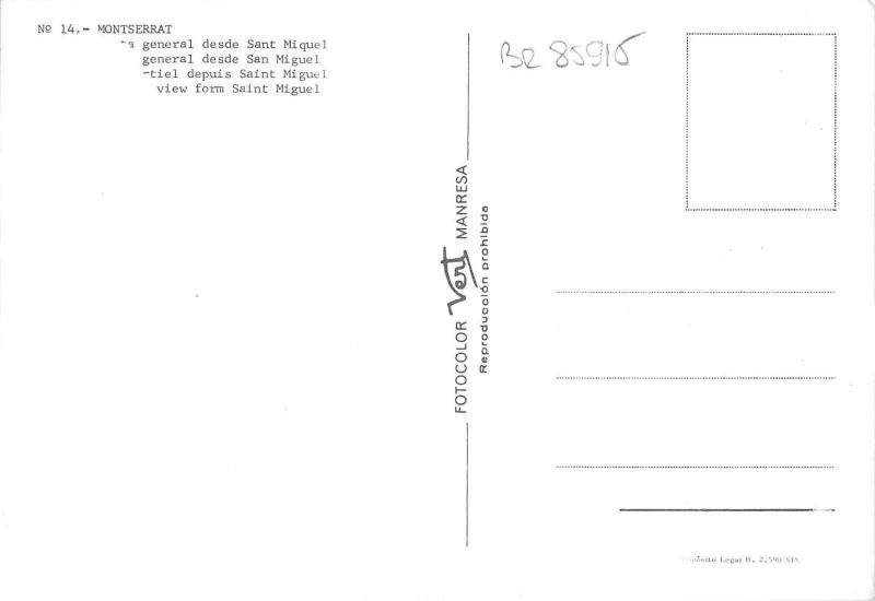 BR85915 montserrat general desde sant miquel spain