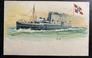 Mint England Picture Postcard Dublin & Liverpool Passenger Service Steamer Ship