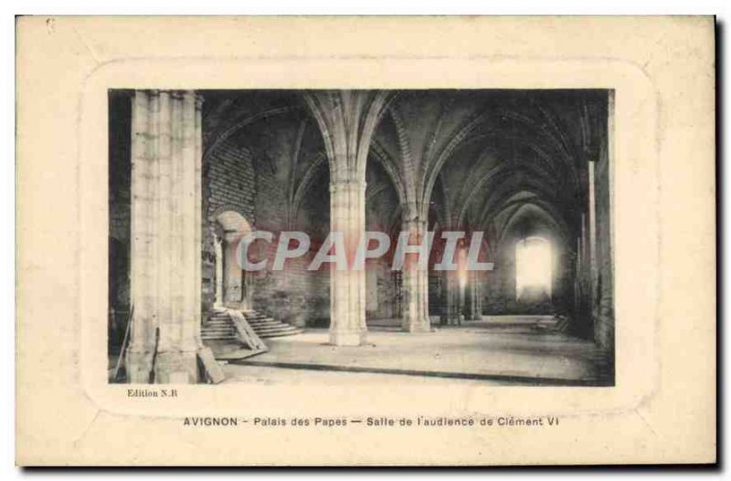 Postcard Old Avignon Popes' Palace of the hearing room of Clement VI