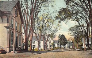 Oxford ME Main Street Store on Left Houses Postcard