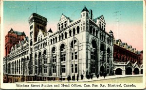 Windsor Station Canadian Pacific Railways Montreal Quebec Canada 1929 Postcard
