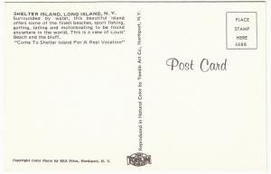 Shelter Island Long Island NY Beach with Bathing Beauties 1970s Postcard