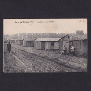 BELGIUM, postcard, Military, WWI, Philippeville camp