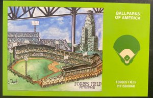 Mint USA Picture Postcard Forbes Field Pittsburgh Ballparks Of America