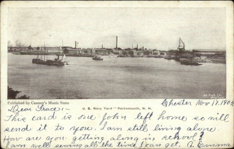 Portsmouth NH US Navy Yard c1905 Postcard