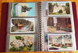 180 Vintage Post Cards in Post Card Album #1