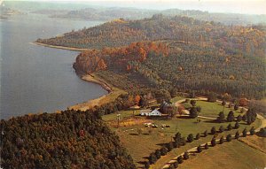 Tappan Lake Ohio 1960-70s Postcard Aerial View of Lake