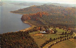 Tappan Lake Ohio 1960-70s Postcard Aerial View of Lake