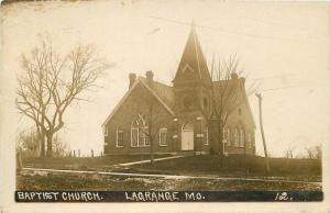 Baptist Church 1911 Lagrange Missouri RPPC real photo postcard 1071