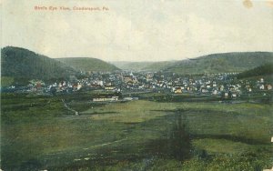 Coudersport Pennsylvania Birdseye View Thompson & CO 1909 Postcard 21-8938