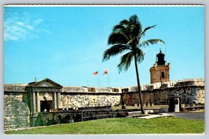 Bridge, Castillo San Felipe del Morro, San Juan, Puerto Rico, Vintage Postcard