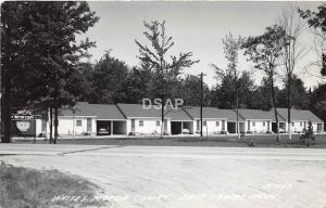 C22/ East Tawas Michigan Mi Real Photo RPPC Postcard 1949 White's Motor Court